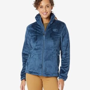 North Face Women's Fuzzy & Cozy Osito Jacket in Shady Blue
